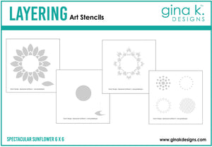 Gina K. Designs Spectacular Sunflower Stencil