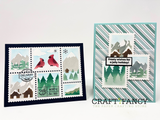 Snowy Postage Collage Card Kit