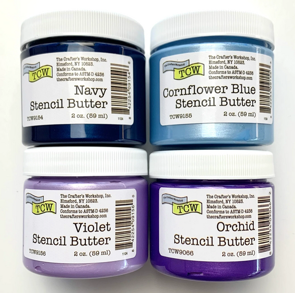 TCW9157 Stencil Butter 4 Pack- Blueberry Meadow