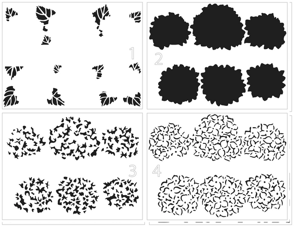 TCW6043 Layered A2 Hydrangea Banner Stencil