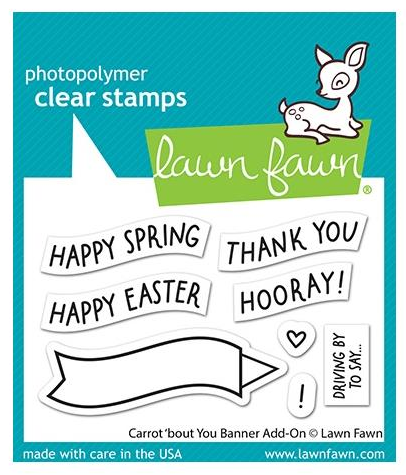 LF3351  Carrot 'bout You Banner Add-On Clear Stamp Set