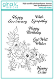 Poppies and Peonies Clear Stamps