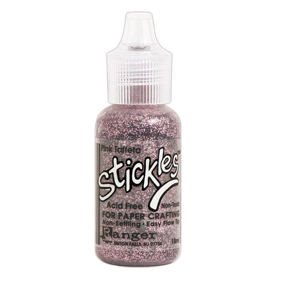 Pink Taffeta Glitter Glue Stickles