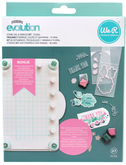 We R Memory Keepers® Mini Evolution™ Floral Stamp, Die & Emboss Kit