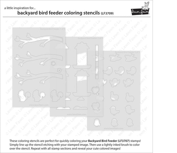 LF3709 Backyard Bird Feeder Stencil