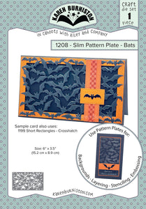1208 Bats Slim Pattern Plate