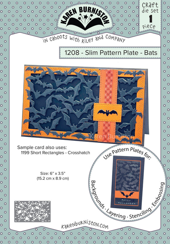 1208 Bats Slim Pattern Plate