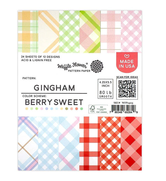 Berry Sweet Gingham Paper