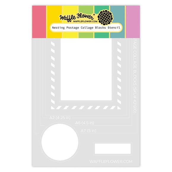 421910 Nesting Postage Collage Blocks Stencil