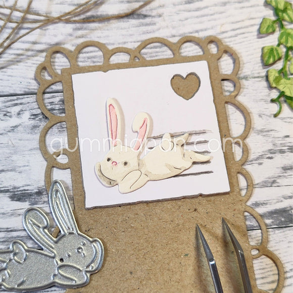 D250349 Bunny Plush Lying Down