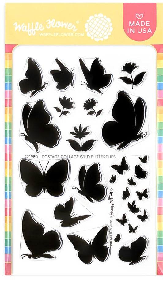 421980 Postage Collage Wild Butterflies Stamp Set
