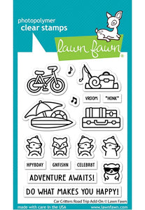 LF3167 Car Critters Road Trip Add-On Clear Stamp Set