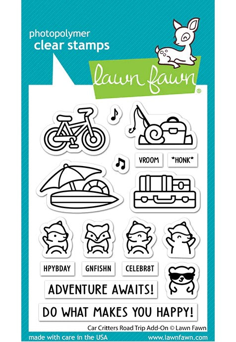 LF3167 Car Critters Road Trip Add-On Clear Stamp Set
