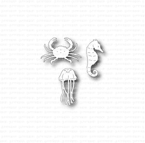 D220330 Crab, Seahorse and Jellyfish