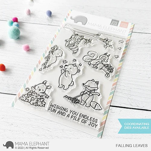 Mama Elephant Falling Leaves Stamp set