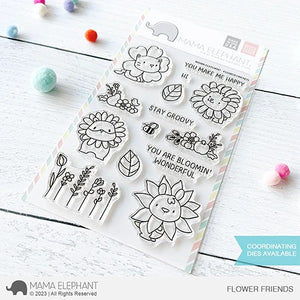 Mama Elephant Flower Friends Stamp set
