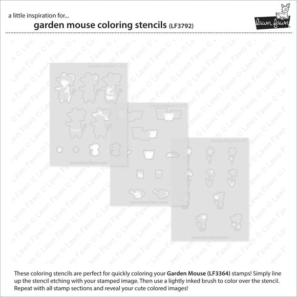 LF3792 Garden Mouse Stencil Set