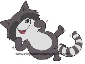 RLY329 Giggling Raccoon Stamp