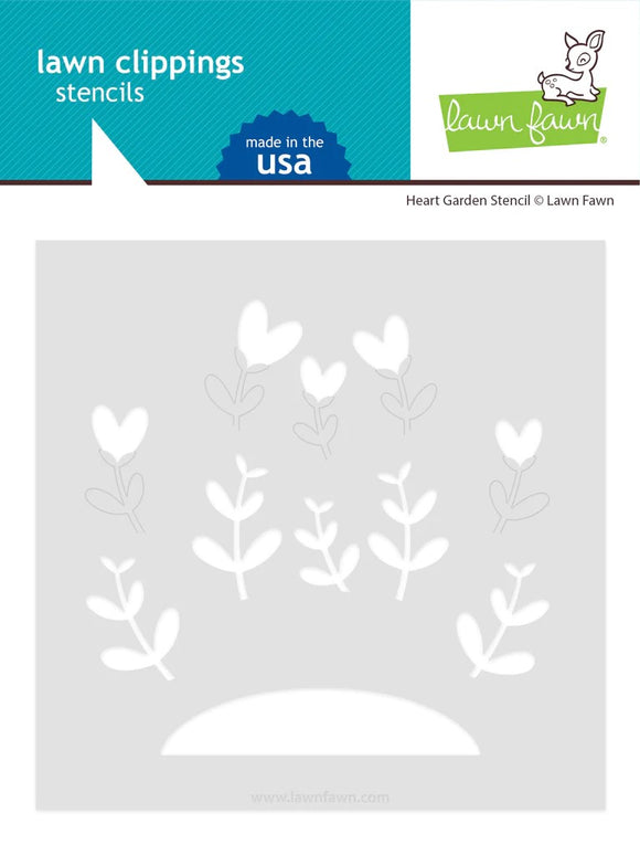 LF3322 Heart Garden Stencil