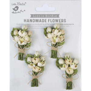 Ivory Pearl Paper Flowers