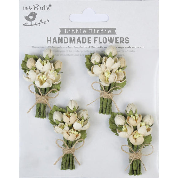 Ivory Pearl Paper Flowers