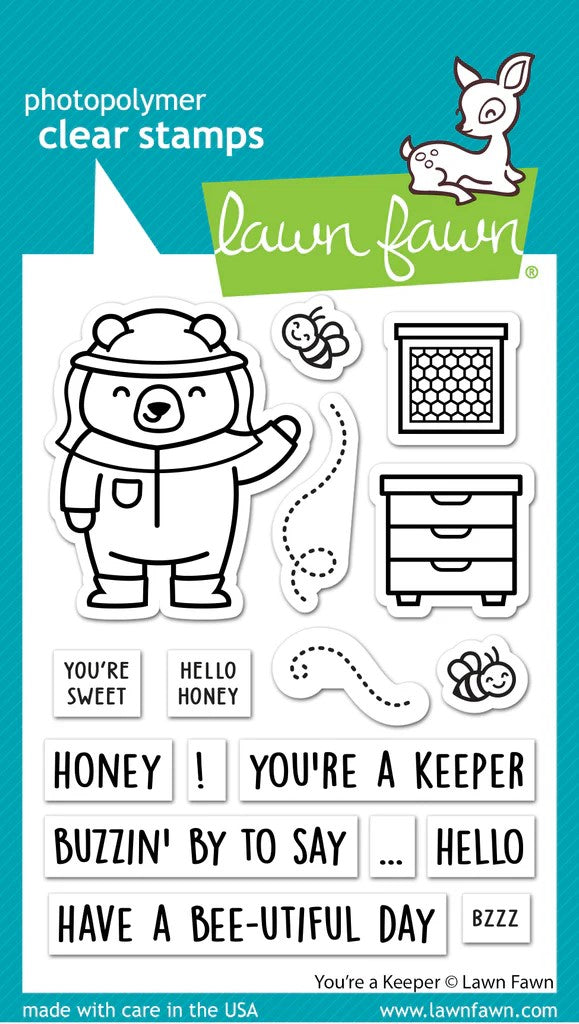 LF3136 You're a Keeper Clear Stamp Set