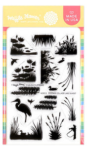 422013 Postage Collage Lake Sunset Stamp Set