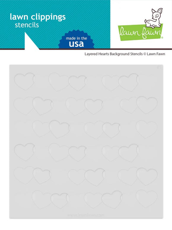 LF3623 Layered Hearts Background Stencils