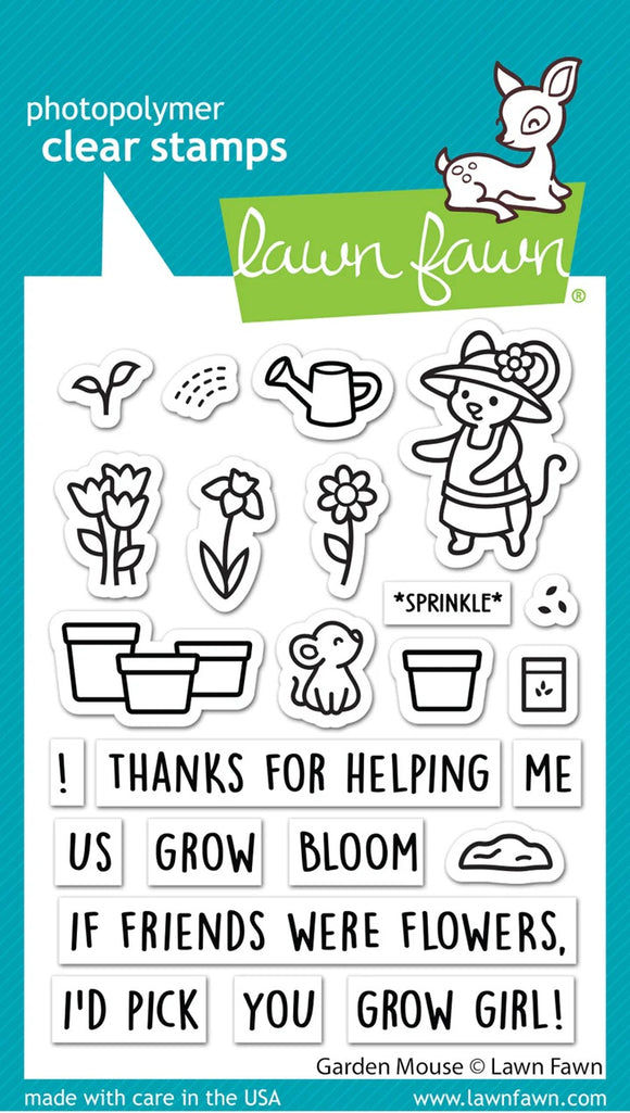 LF3364 Garden Mouse Clear Stamp Set