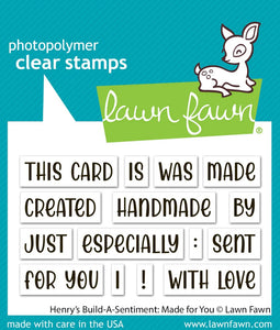 LF3606 Henry's Build-A-Sentiment: Made for you Stamp set