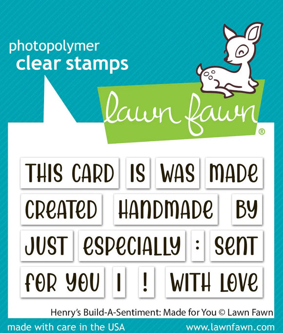 LF3606 Henry's Build-A-Sentiment: Made for you Stamp set