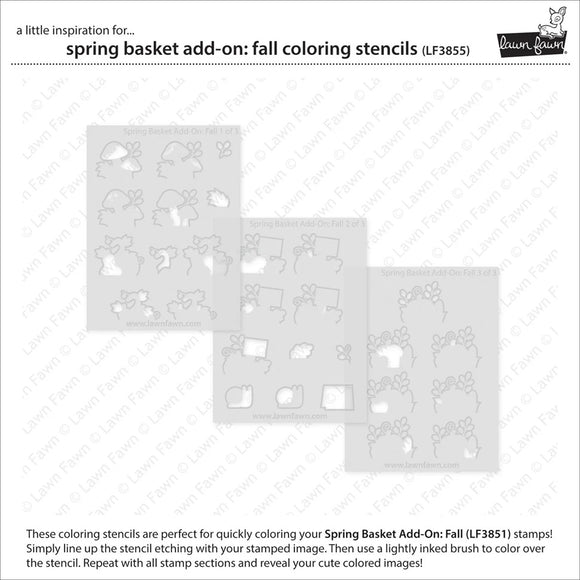 LF3855 Spring Basket Add-On: Fall Coloring Stencils