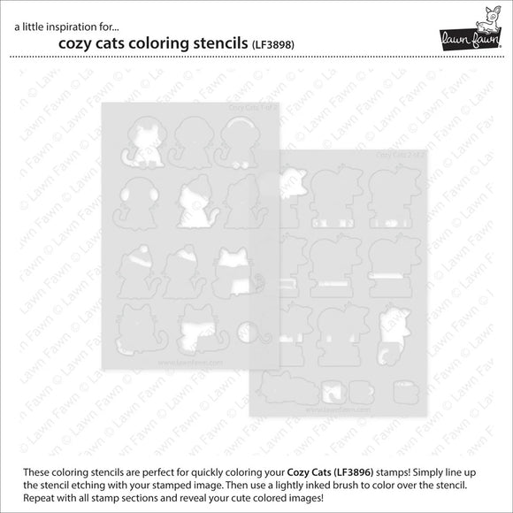 LF3898 Cozy Cats Coloring Stencils
