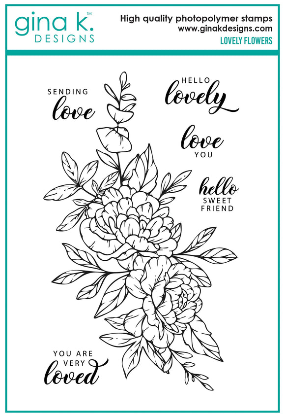 GKD Lovely Flowers Clear Stamp Set