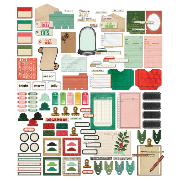 Mistletoe and Memories Journaling Bits Set Die Cuts
