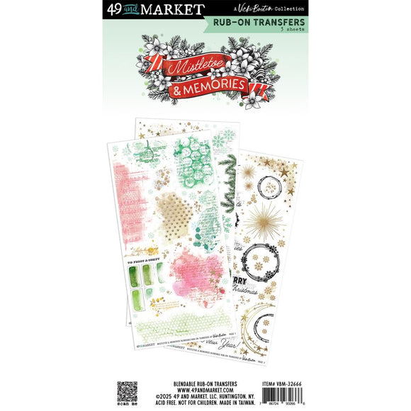 Mistletoe & Memories Rub-On Transfers
