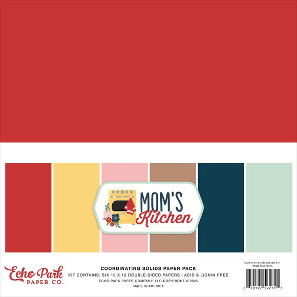 Mom's Kitchen Coordinating Solids 12x12 Paper Pack