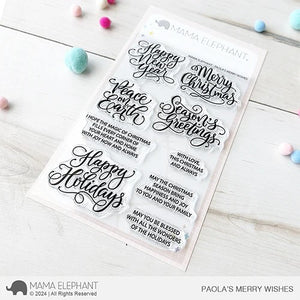 Paola's Merry Wishes Clear Stamp Set