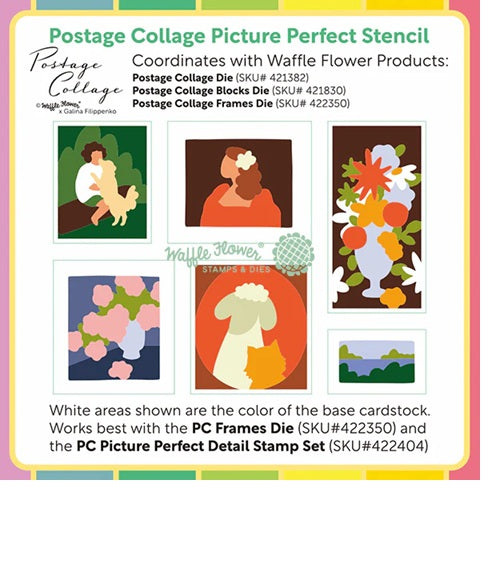 Postage Collage Picture Perfect Stencil – CraftFancy