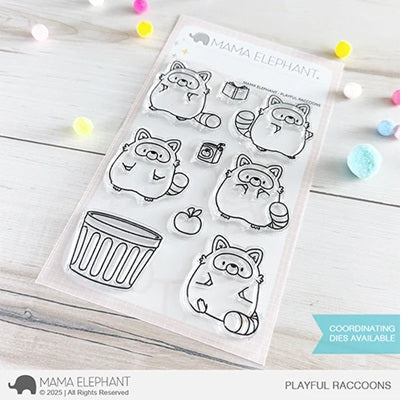 Playful Raccoons stamp set