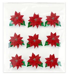 Dimensional Poinsettia Stickers