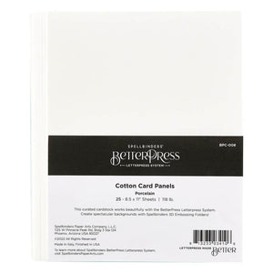 BetterPress Letterpress 8.5 x 11 Cotton Card Panels - Porcelain