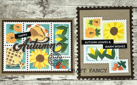 Harvest Postage Collage Card Kit