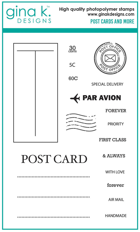 GKD Post Cards and More Clear Stamp set