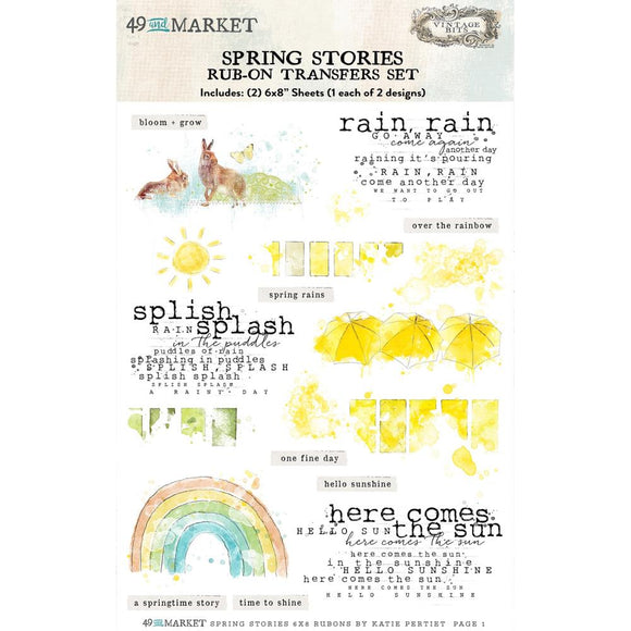 Spring Stories Rub-On Transfers