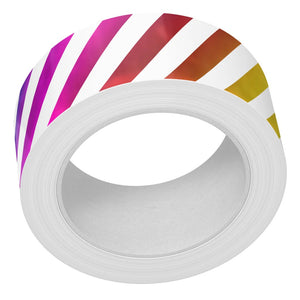LF3289 Diagonal Rainbow Stripes Foiled Washi Tape