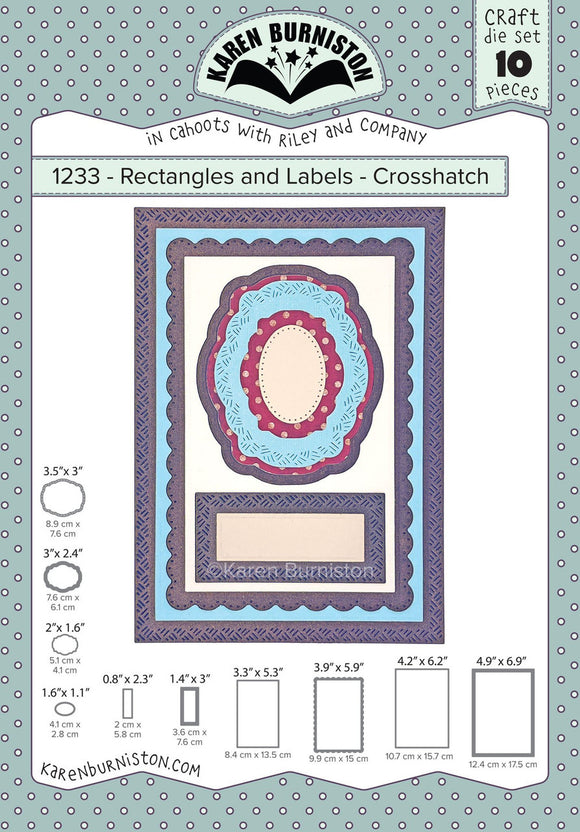 1233 Rectangles and Labels - Crosshatch