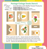 422475 Postage Collage Seeds Stencil
