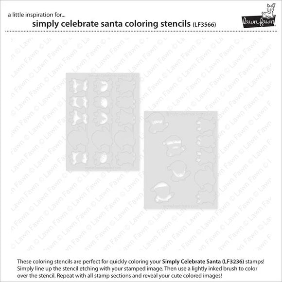 LF3566 Simply Celebrate Santa Coloring Stencils