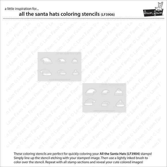 LF3906 All the Santa Hats Coloring Stencil